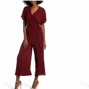 Nordstrom (sold out) wide-leg front wrap jumpsuit